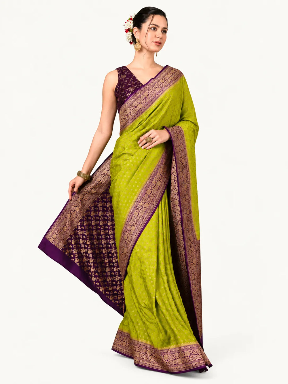 Pure Banarasi Crepe Silk Saree