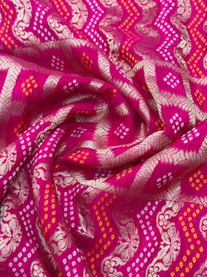 Pure Viscose Bandhani Banarasi Silk Saree