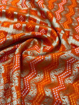 Pure Viscose Bandhani Banarasi Silk Saree