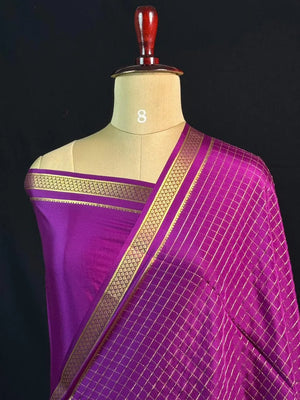 Everyday Royalty – Pure Mysore Silk Self Checks