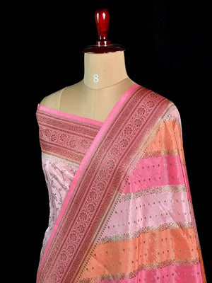 Aada Brush Korean Banarasi Saree with Ornate Zari Weave