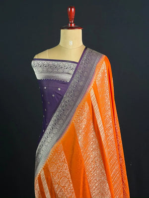Georgette Saree with Rich Zari Weaving