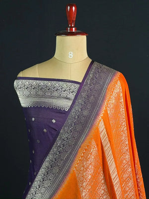 Georgette Saree with Rich Zari Weaving