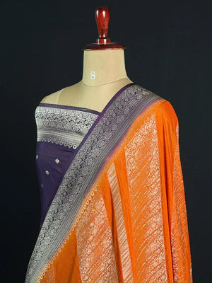 Georgette Saree with Rich Zari Weaving