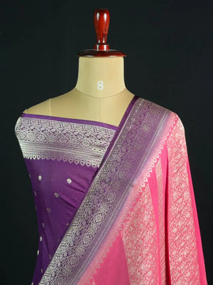 Georgette Saree with Rich Zari Weaving