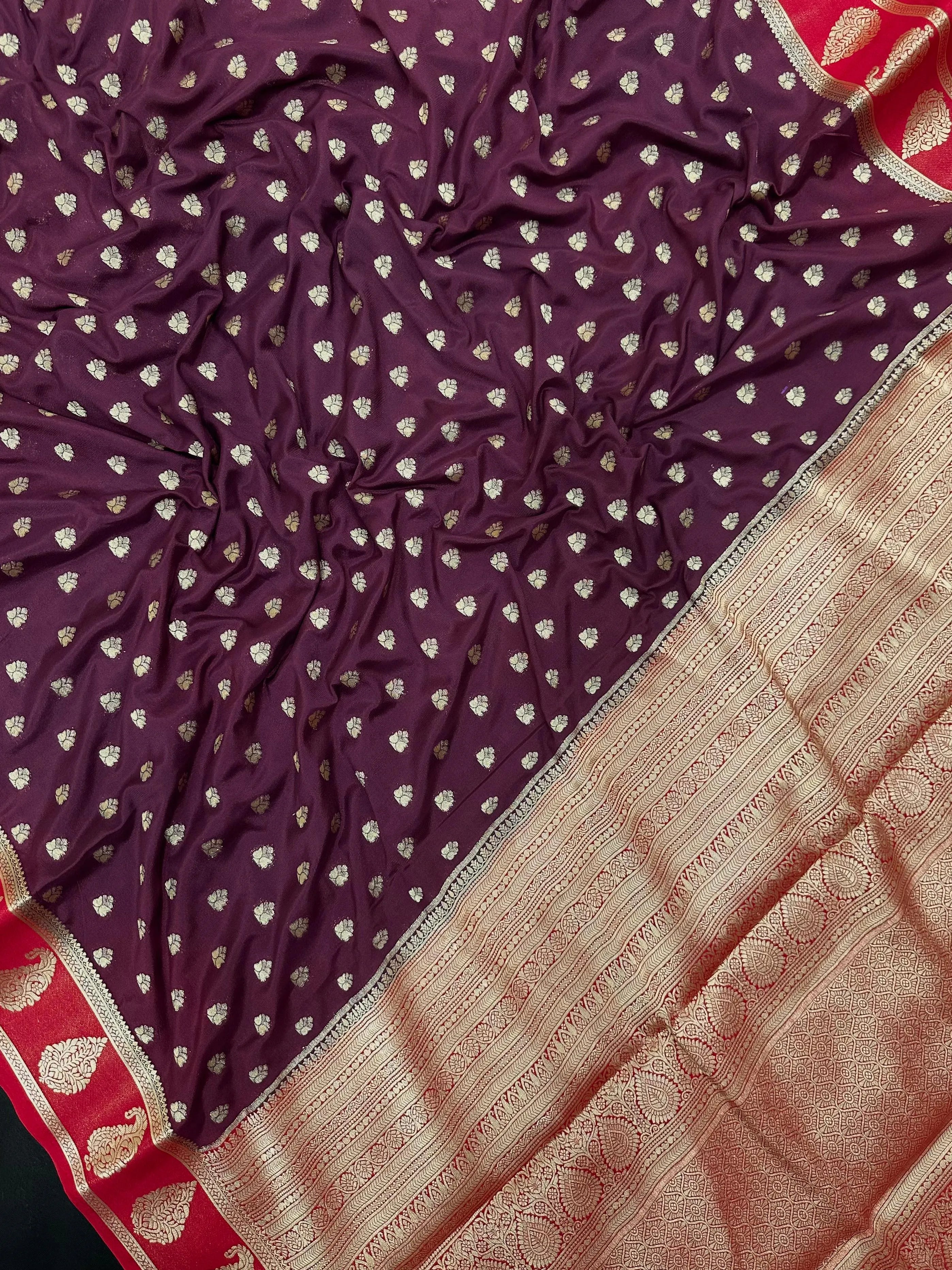 Semi Crepe Silk Saree-Aakruthi