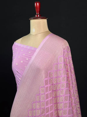Shahi Elegance Semi Banarasi Georgette Drape