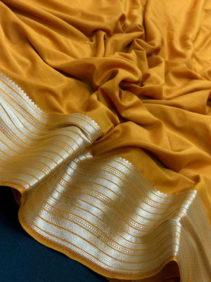 Premium Semi Mysore Crepe Saree – A Touch of Silk Sophistication (Aaruthi)