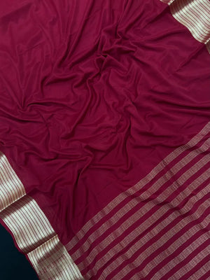 Premium Semi Mysore Crepe Saree – A Touch of Silk Sophistication (Aaruthi)