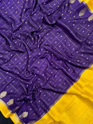 Radiant Charm in Semi Mysore Crepe Silk Saree (Akhoba Print)