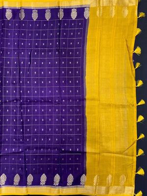 Radiant Charm in Semi Mysore Crepe Silk Saree (Akhoba Print)