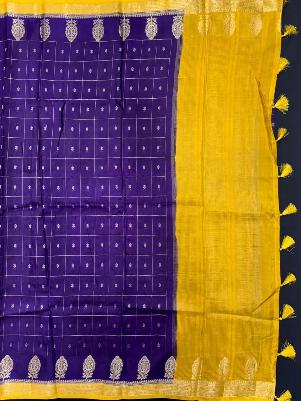 Radiant Charm in Semi Mysore Crepe Silk Saree (Akhoba Print)