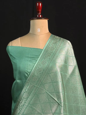 Elegant Raw Mango Silk Saree with Rich Texture (Alfi Buta)