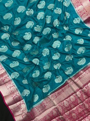 Graceful Flowing Georgette Saree-(Anjali Jaal)