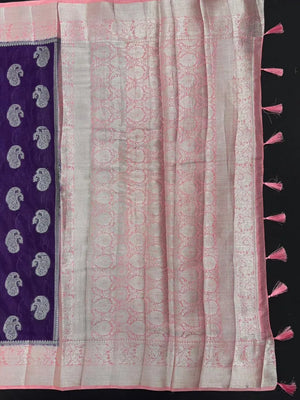 Graceful Flowing Georgette Saree-(Anjali Jaal)