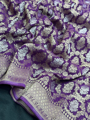 Classic Semi Georgette Silk Saree for All Occasions (Annapoorni Banarasi)