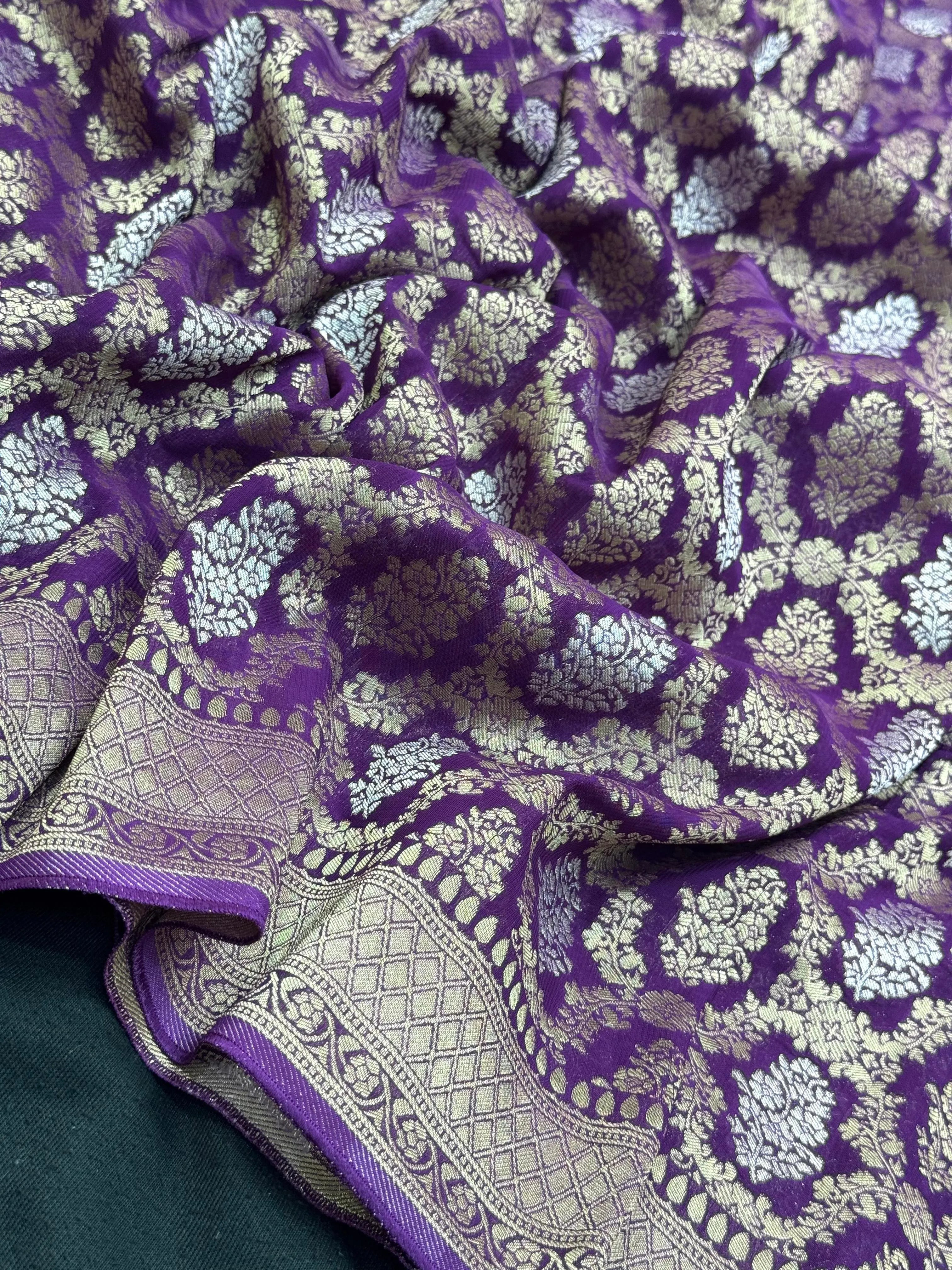 Classic Semi Georgette Silk Saree for All Occasions (Annapoorni Banarasi)