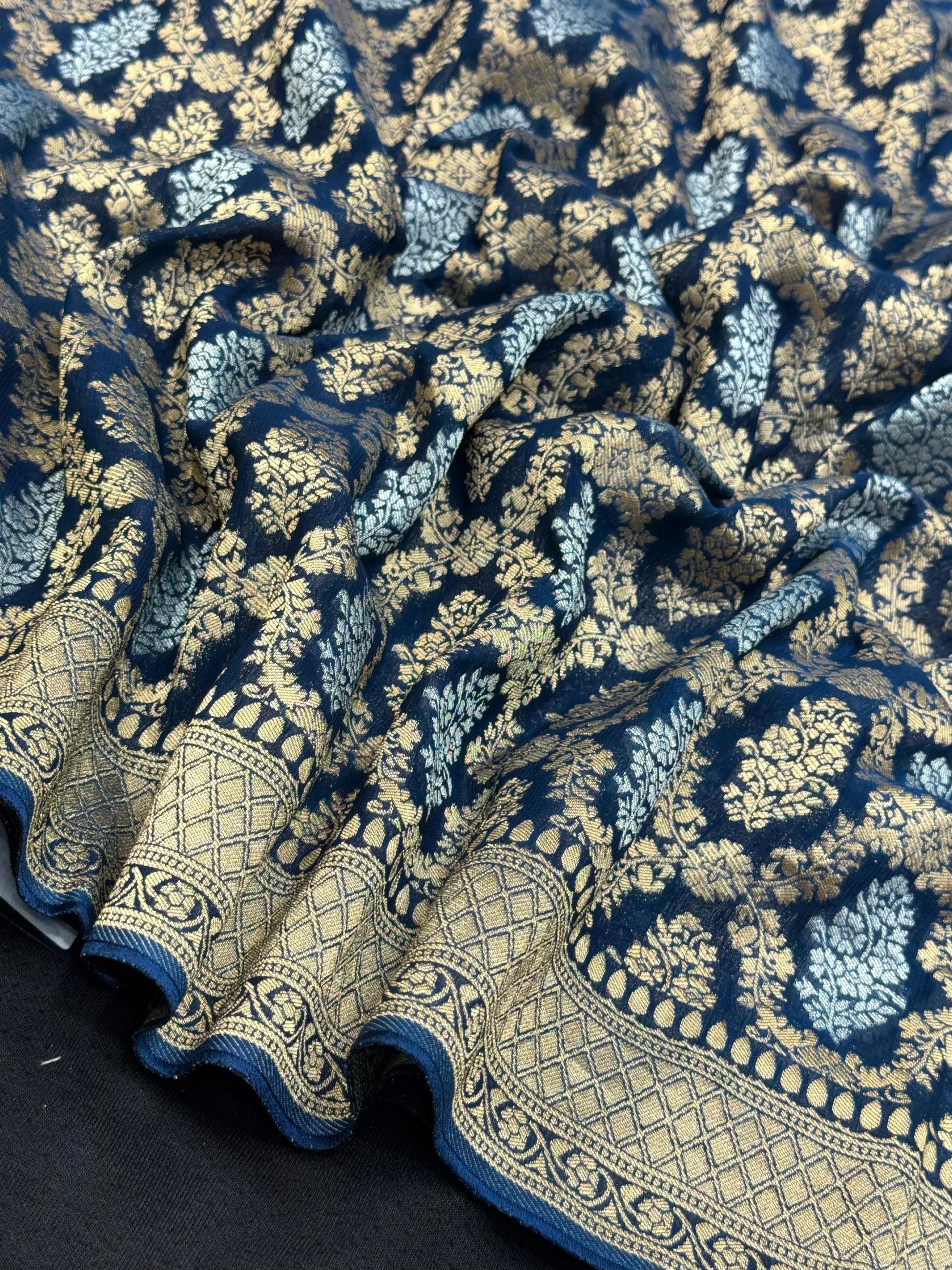 Classic Semi Georgette Silk Saree for All Occasions (Annapoorni Banarasi)