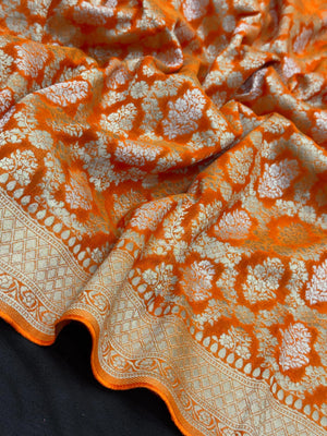 Classic Semi Georgette Silk Saree for All Occasions (Annapoorni Banarasi)