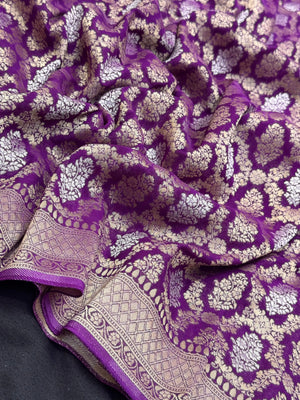 Classic Semi Georgette Silk Saree for All Occasions (Annapoorni Banarasi)