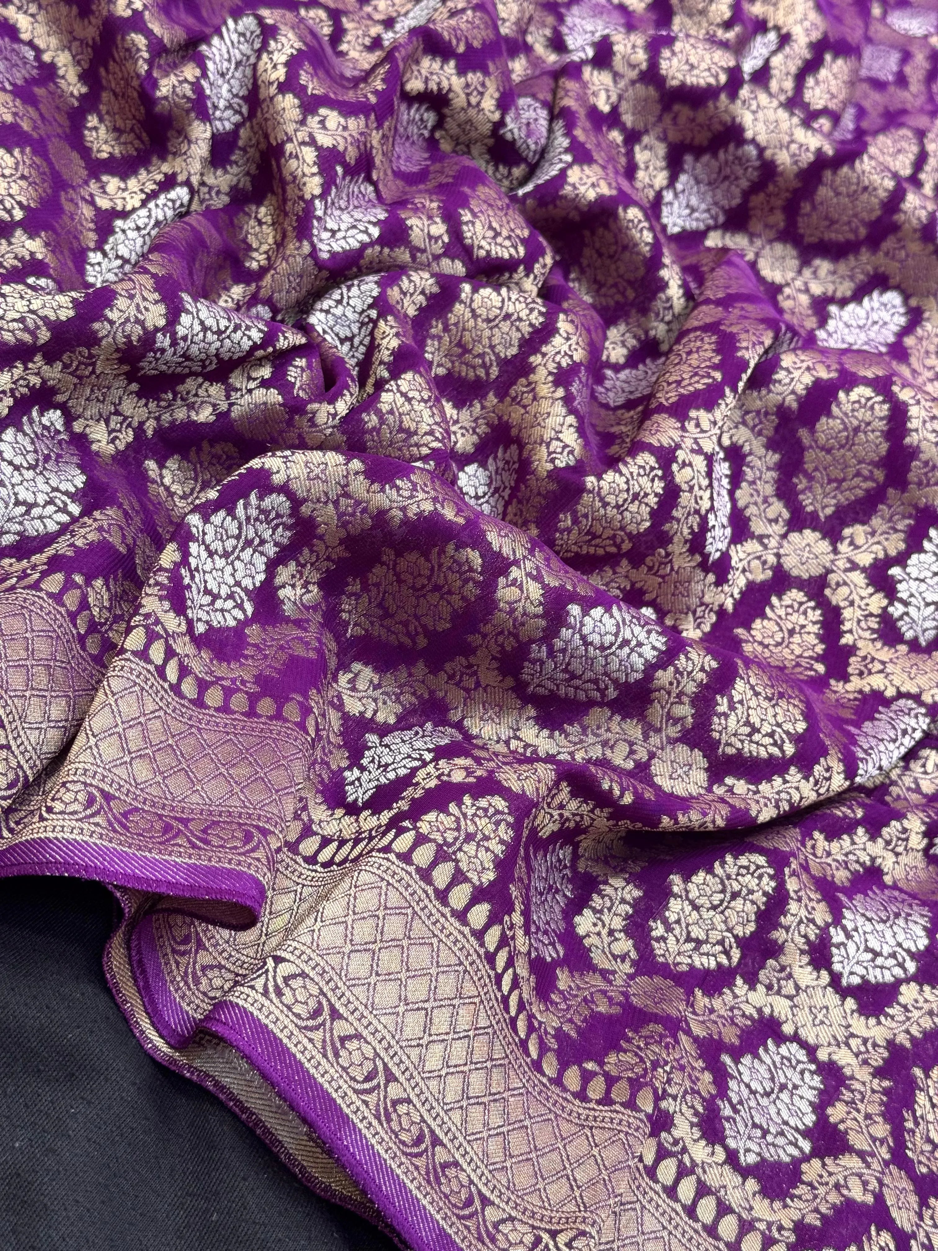 Classic Semi Georgette Silk Saree for All Occasions (Annapoorni Banarasi)