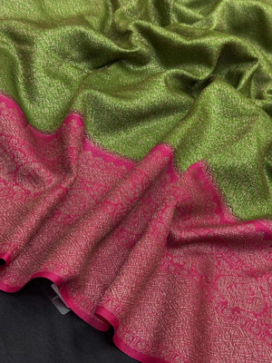 Classic Jute Silk Saree with Rich Texture & Shine (Antique Aangan)