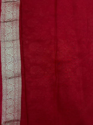 Elegant Semi Georgette Saree with Graceful Drape-Banarasi Viscose