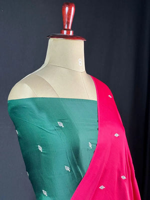 Handcrafted Muibarrei Silk Saree with Rich Texture