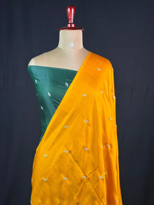 Handcrafted Muibarrei Silk Saree with Rich Texture