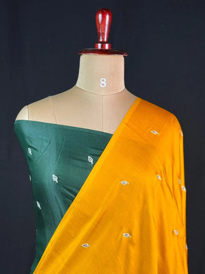 Handcrafted Muibarrei Silk Saree with Rich Texture