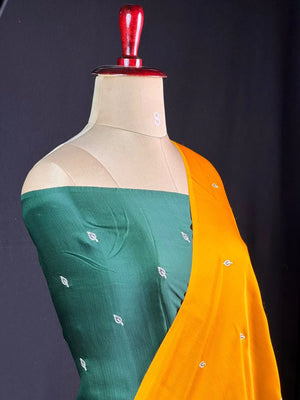 Handcrafted Muibarrei Silk Saree with Rich Texture