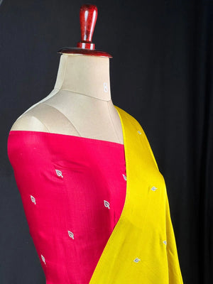 Handcrafted Muibarrei Silk Saree with Rich Texture