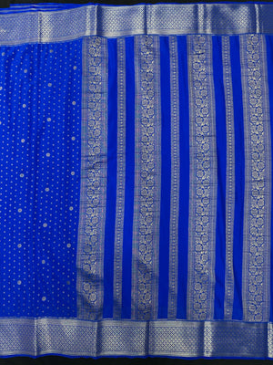 Graceful Drape: Pure Mysore Crepe Silk Saree