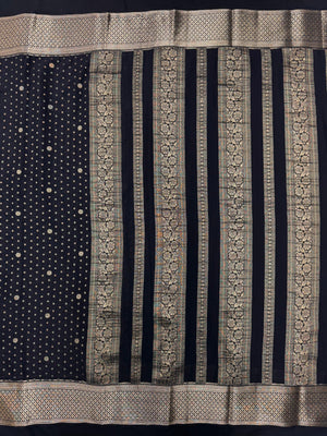 Graceful Drape: Pure Mysore Crepe Silk Saree