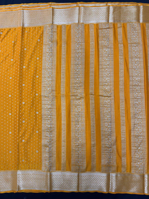 Graceful Drape: Pure Mysore Crepe Silk Saree