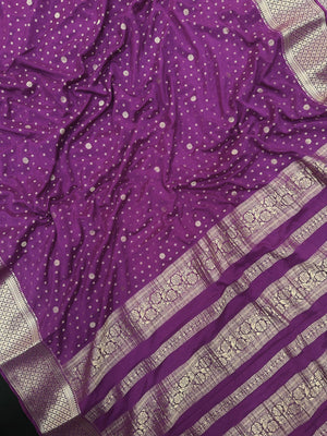 Graceful Drape: Pure Mysore Crepe Silk Saree