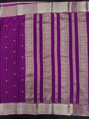 Graceful Drape: Pure Mysore Crepe Silk Saree