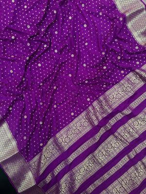 Graceful Drape: Pure Mysore Crepe Silk Saree