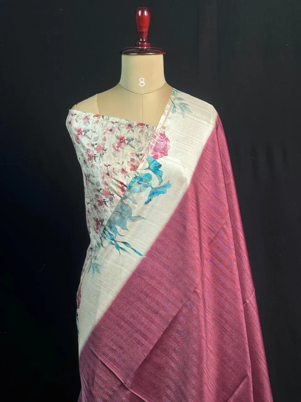 Elegant Tasar Silk Saree – Designer Border Style