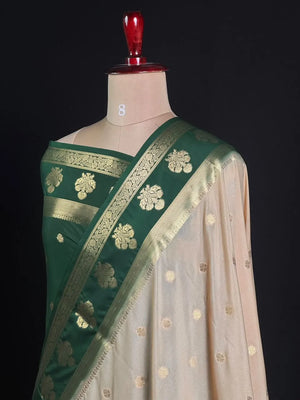 Semi Silk Saree for Women-Crepe buta heavy