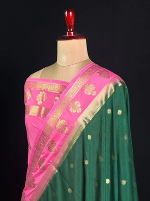 Semi Silk Saree for Women-Crepe buta heavy