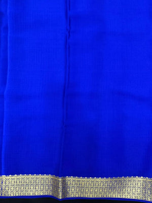 Handwoven Pure Mysore Silk Saree with Royal Chex Pattern (Chamundi)