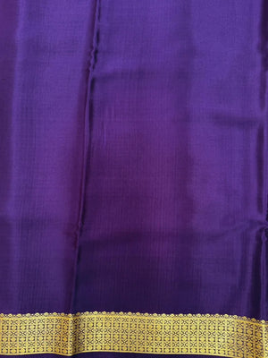Handwoven Pure Mysore Silk Saree with Royal Chex Pattern (Chamundi)