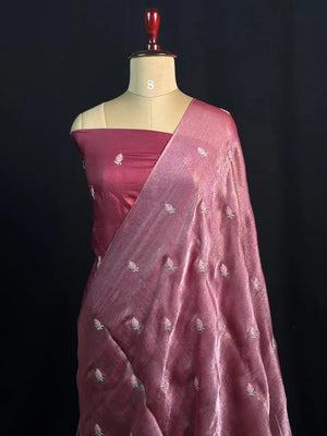 Trendy Crush Embroidery with Luxury Finish-(Chandramukhi silk)