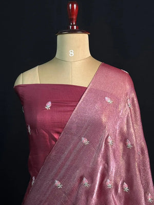 Trendy Crush Embroidery with Luxury Finish-(Chandramukhi silk)