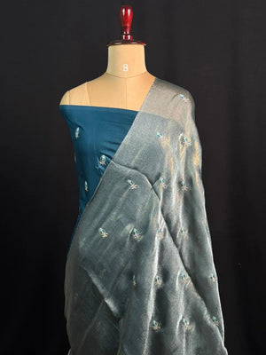 Trendy Crush Embroidery with Luxury Finish-(Chandramukhi silk)