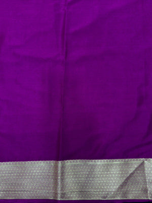 Premium Semi Mysore Crepe Saree with Elegant Weaving Design (Chiffon Stripe)