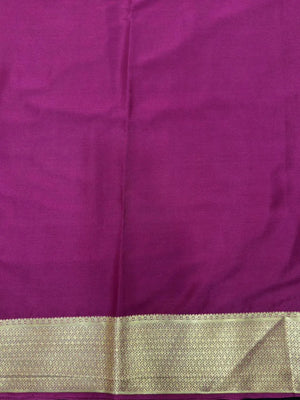 Premium Semi Mysore Crepe Saree with Elegant Weaving Design (Chiffon Stripe)
