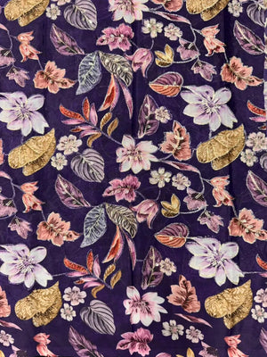 Graceful Mango Silk Crape