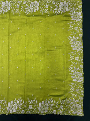 Lightweight Soft Tussar Saree for Everyday Sophistication - Cutwork Crepe